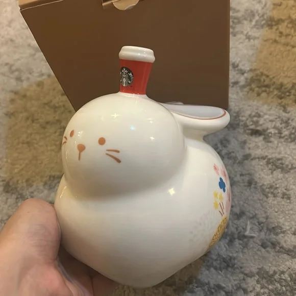 Starbucks Rabbit Bunny Coin Bank Ceramic 2023 Lunar New Year